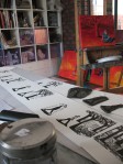 Linocuts in my studio